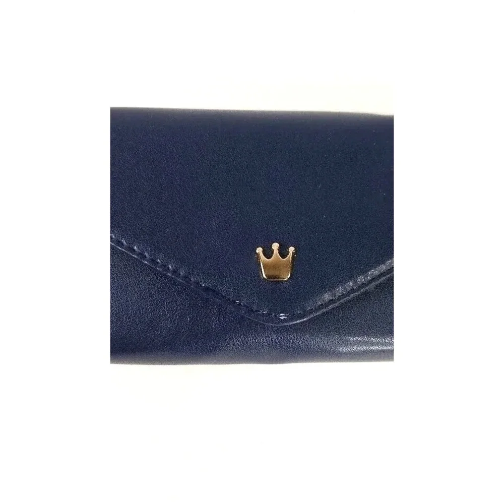 Donbook Crown Smart Porch Wallet Wristlet Navy Blue‎ Phone Clutch Purse Case